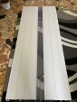 Porta a soffietto in PVC con doghe semitrasparenti modello Lucciola Misure: 80.5 x 205 h Colore: Bianco Senza Serratura Anta singola