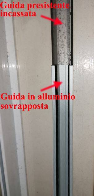 Guide in alluminio da sovrapposizione A14 (con spazzolino)