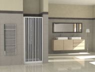 Prezzo Box doccia Amalfi in PVC - 1 lato, apertura laterale a soffietto