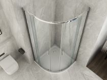 Prezzo Box doccia cristallo 6 mm Trasparente o Opaco Semicircolare con profili squadrati