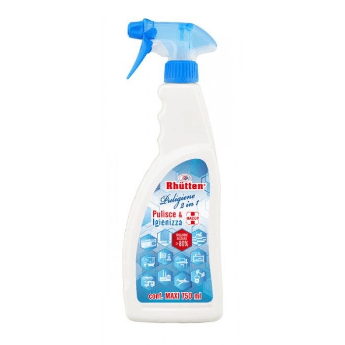 Igienizzante sanificante spray a base alcool 80 per superfici (750 ml)