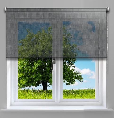 Unishop Tenda avvolgibile traslucida liscia per finestre e porte facile da installare 