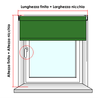 Tenda a rullo con tessuto filtrante schermante