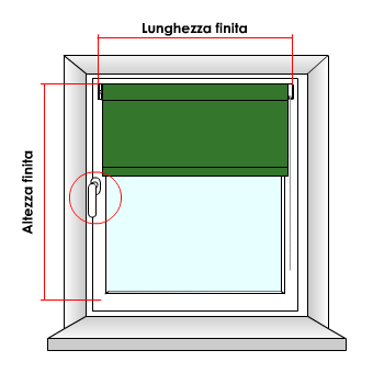 Tenda a rullo su misura con tessuto oscurante per eliminare la luce